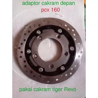 adaptor cakram depan  PCX 160 plus cakram Tiger revo adaptor cakram Honda PCX 160