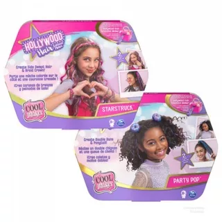 Mainan Cool Maker Hollywood Hair Star Struck or Party Pop Extension Maker Alat Hias Rambut