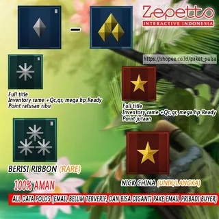 AKUN PB CHAR POINT BLANK ZEPETTO DIAMOND - MAJOR - BINTANG