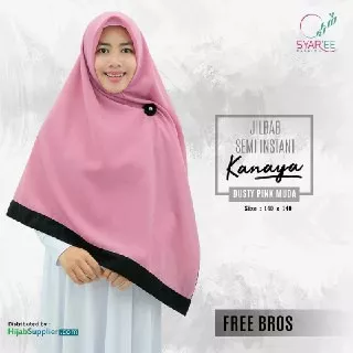 Jilbab semi instan/ Jilbab instan/ Pashmina Instan/ hijab instan/ kerudung (Kny - dusty pink muda)