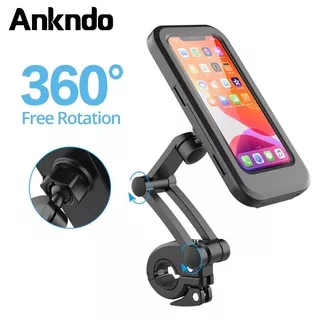 Ankndo Universal Retractable Bike Phone Mount Holder / Motorcycle Bicycle Phone Holder 360