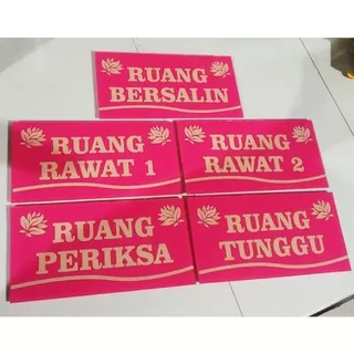 Papan Akrilik Nama Ruangan Praktek Dokter Bidan Sign Nomor Blok Rumah Bahan Acrylic ukuran 20x10cm Nama Ruang Kelas Sekolah Ruangan dalam Rumah