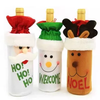 SMY Christmas Wine Bottle Bag - Cover Botol Motif Natal 8