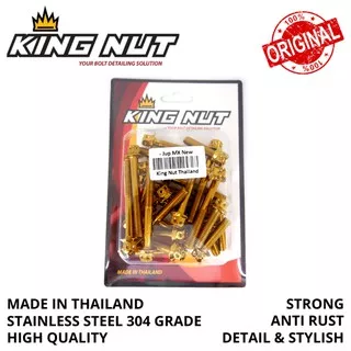 Baut Blok Kalter Mesin Jupiter Mx New Gold Emas Flower Probolt Thailand Gold Emas King Nut