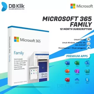 Microsoft Office 365 Family (Up to 6 People) 12 Month Subscription - Microsoft 365 Family