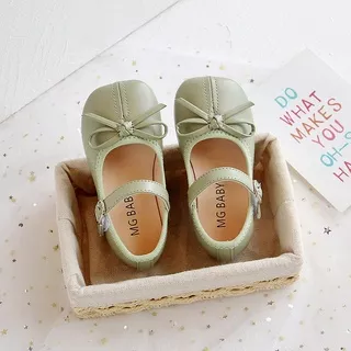 Sepatu Flat Shoes Import Anak - Motif Synthetic Ribbons / Sandal anak perempuan / sepatu anak perempuan / sepatu pesta / sepatu formal import usia 1 2 3 4 5 6 Tahun shakeel shakeelonlineshop