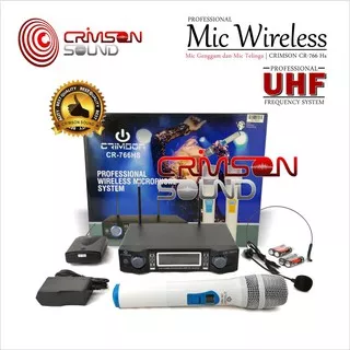 Mic Wireless Crimson CR-766HS + Mic Telinga
