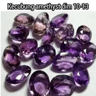 Batu permata kecubung amethyst cutting asli natural/batu kecubung kalimantan/batu jamrud/batu rubu