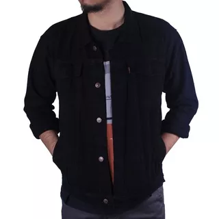 LEVIS - Jaket Levis Pria Jaket Levis Pria Original Jaket Polos Jaket Jeans LEVI`S Hitam Polos Tebal Kualitas Premium Pria Jaket Cowok