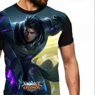 Kaos Mobile Legends Alucard skin obsidian Blade legend anak cowok Bandung murah 3d fullprint