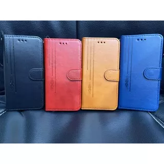 Leather Flip Realme C12/Vivo V5/Vivo V7/vivo x6 pro wallet Cover Original Triplex  Protection Dompet