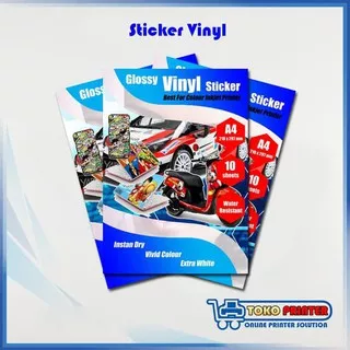 Kualitas Terbaik] Sticker Vinyl Inkjet A4 / Stiker Vinil / Vynil Transparan