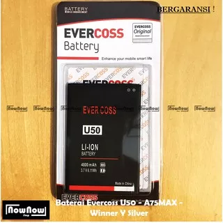Baterai Evercoss U50 - U50A - A75 Max Original Double Power Batre Battery HP Evercross Cross