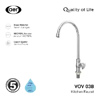 AER Kran Dapur Kuningan / Brass Kitchen Faucet - Table Mounted VOV 03B