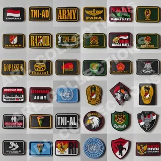 patch rubber logo tni ad/rubber patch tni/kostrad/kopassus/infanteri/raider/tempelan emblem karet velcro