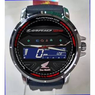 Jam Tangan Pria Custom Gambar Speedometer Honda All New Vario 125 art 3 Keren