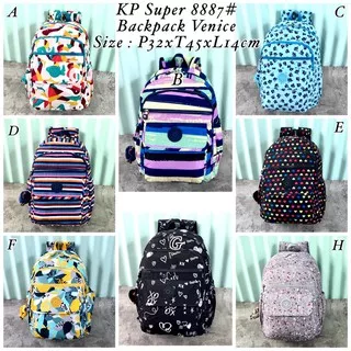 Tas Kipling Ransel Venice Besar Laptop 8 Ruang Sekolah Kuliah KP 8887S Kerja Jalan Pria Wanita Cowok