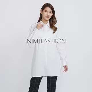 Kemeja Tunik Putih / Kemeja zara Atasan Polos Wanita Lengan Panjang / Kemeja Putih Panjang Fashion