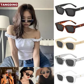 ?COD Tangding?Small Square Sunglasses Kim Ji-ni Same Style Sunglasses Retro Korean Web Celebrity Glasses