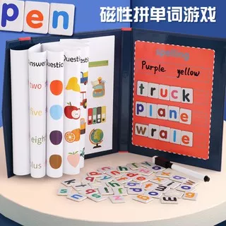 [BIG SALE] magnetic spelling game - mainan edukasi anak - belajar menulis
