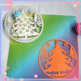 Dov_Cutting Die Christmas Tree Pattern Photo Album Decor Carbon Steel Cardstock Scrapbook Stamp for Paper Crafting