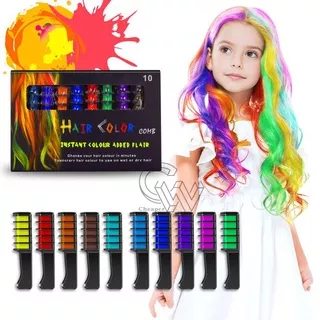 Pewarna Rambut Sisir isi 6pcs pewarna Rambut Hair Color Instant / Chalk Comb Pewarna Non Permanent