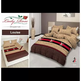 Sprei Lady Rose (LV) King 180 x200 B2 /Sprei Lady Rose motif abstrak Motif LV & GC Limited edition terlaris/Seprei Disperse terlaris