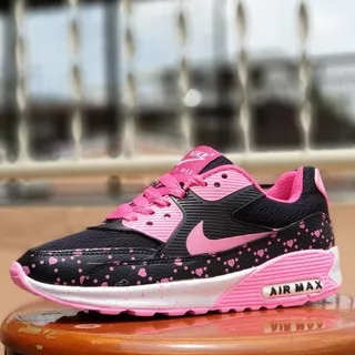 SEPATU SPORT NIKE AIRMAX T90 HITAM PINK LOVE / SNEAKERS WANITA . SEPATU GYM WANITA