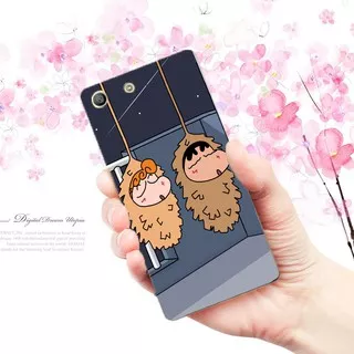 Casing for 5.0 inch SONY Xperia M5/M5 Dual/E5633/E5663/E5606 Silicon Soft  Ruber Phone Case  with the Same Pattern airbag phone bracket and Rope