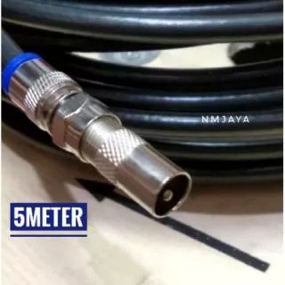 Kabel TV RG 6 Kabel TV 5 meter Kabel Antena Belden RG6 Siap Pakai Konektor Male to Male