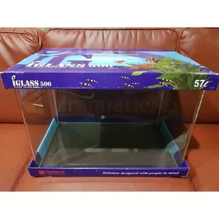 AQUARIUM BENDING IGLASS 500 KANDILA 54L 50X32X34 CM 54 LITER KACA DEPAN PINGGIR LENGKUNG