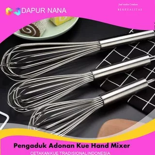 Pengocok Telur Manual Pengaduk Adonan Kue Hand Mixer Egg Whisk Stainless Steel