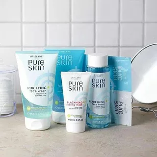 Pure Skin Purifying Face Wash/2-in-1 Face Wash&Scrub/Refreshing Face Toner/Blackhead Mask/Charcoal Peel Off Mask/Masker Sachet