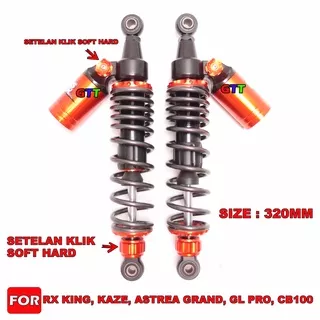 SHOCK ANSWER RX KING TABUNG MIRING UKURAN 320MM WARNA GREY