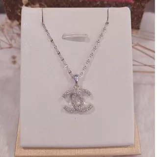 Kalung dan liontin chanel silver perak 925