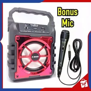 SPEAKER BLUETOOTH FLECO F1915 XBASS ORIGINAL BONUS MIC KARAOKE WIRELESS/SALON AKTIF PORTABLE