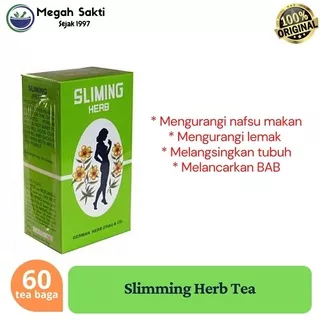 Megah Sakti - Slimming Herb Tea Isi 60 Bags - Sliming Herb Teh Hijau Celup