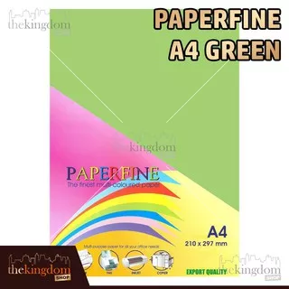 Paperfine Kertas HVS Warna A4 Green Hijau Ijo / Isi 25 Lembar