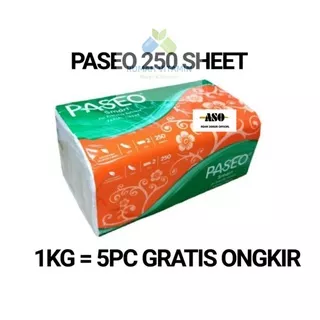 tissue / tisu paseo smart 250 sheets facial tissue