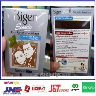 Bigen Speedy Hair color conditioner cat rambut pewarna rambut 883 dark brown 20gr