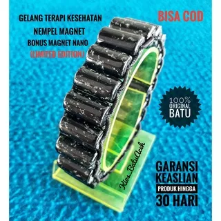 Gelang Batu Giok Black Jade Loreng Aceh Tabung Rantai Garansi Pembelian Hingga 30 Hari