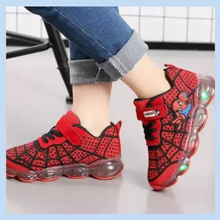 SEPATU LED ANAK IMPORT SEPATU LED SPIDERMAN IMPORT WALKER LED COOL SPIDERMAN SEPATU ANAK IMPORT