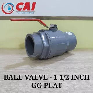 BALL VALVE - PVC - 1 1/2 INCH - GG - PLAT