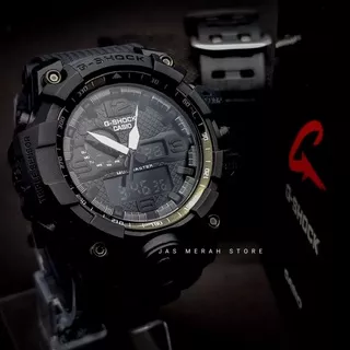 JAM TANGAN PRIA CASIO G-SHOCK FULL BLACK GWG 1000 GRADE A DUALTIME TAHAN AIR