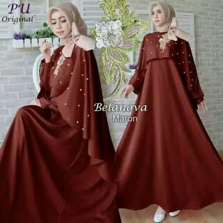 Gamis Pesta Belanova Baju Dress Mewah Terbaru