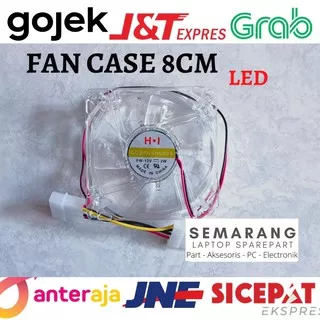 FAN CASE 8CM LED Kipas Casing 8 cm Pc Komputer Transparan Lampu Murah