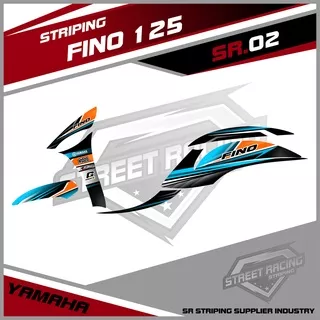 Striping Fino 125 - Sticker Striping Variasi List Motor Fino 125 Motif Racing. SFL.SR.02