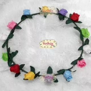 Flower crown mahkota bunga bando bunga murah aksesoris rambut