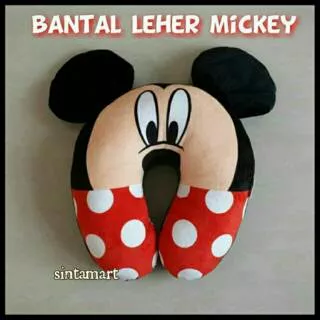 Bantal Leher Mickey dan Minnie Mouse