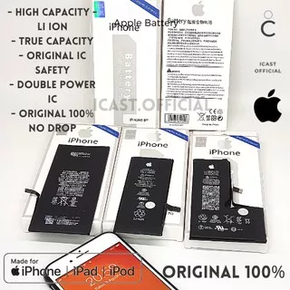 Baterai Batre iPhone Original 100% 6 6+ 6S 7 7+ 8 8+ X XR XS XSMAX 11 11PRO 11PRO MAX 12 12 PRO 12